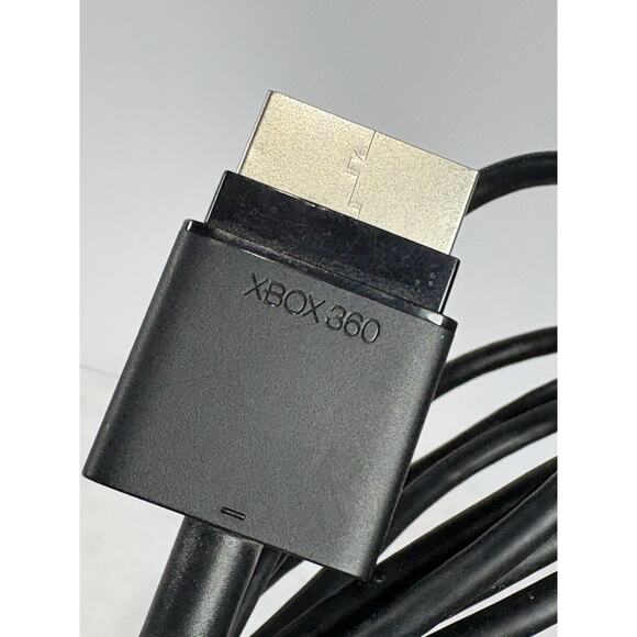 Genuine OEM Original Microsoft Black XBOX 360 Composite AV RCA Video Cable Cord - Picture 2 of 3